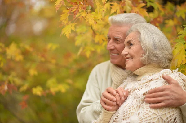 Casal Senior Abraço — Fotografia de Stock