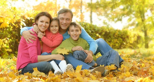 Happy family in park — Stock Photo, Image