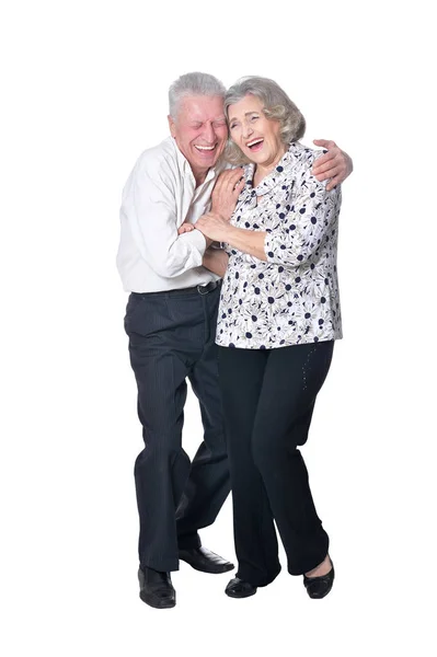 Šťastný pár starší pózování — Stock fotografie