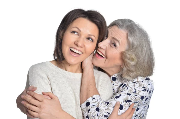 Mujer con hija sonriendo —  Fotos de Stock