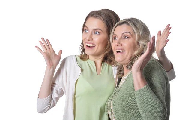 Happy Senior woman with daughter — Stock Photo, Image