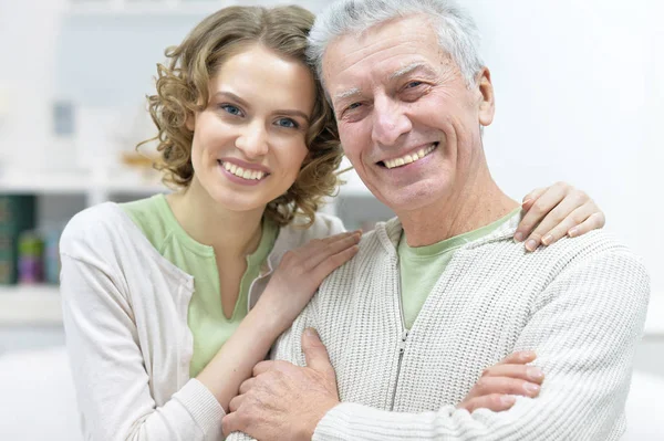 Far och dotter porträtt — Stockfoto