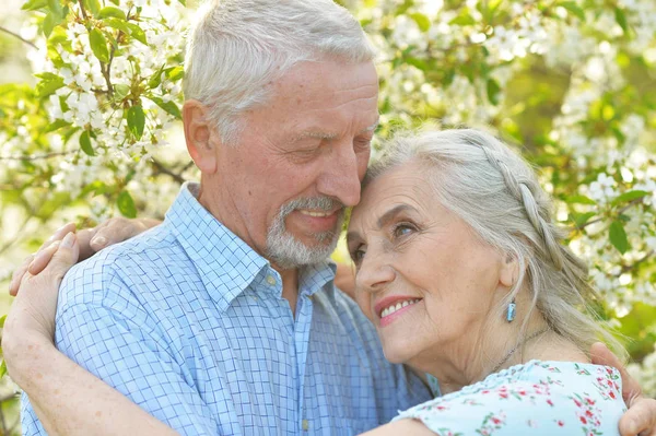 Lyckliga äldre par — Stockfoto