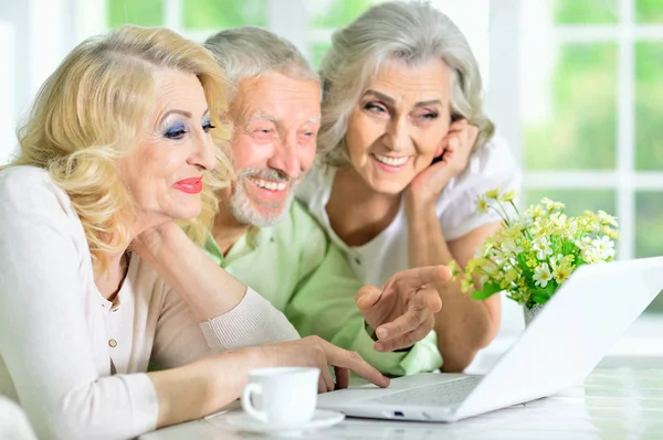 Senior mensen met behulp van digitale Tablet PC — Stockfoto