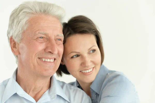 Hombre mayor con hija adulta — Foto de Stock