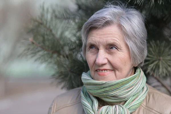 Mature Woman Enjoying Walk Nature Spring — Stock Photo, Image