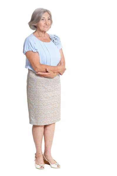 Fröhliche Seniorin — Stockfoto