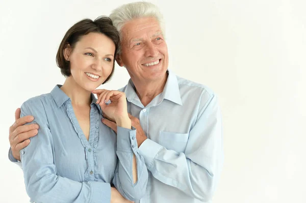 Senior man with adult daughter — Stock Photo, Image