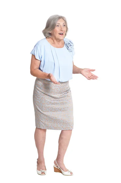 Munter eldre kvinne – stockfoto