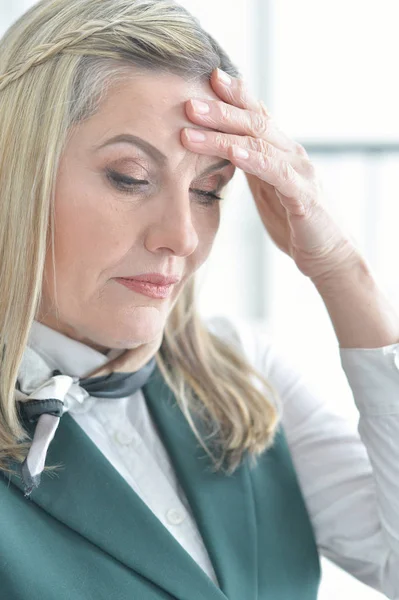 Verärgerte reife Frau — Stockfoto