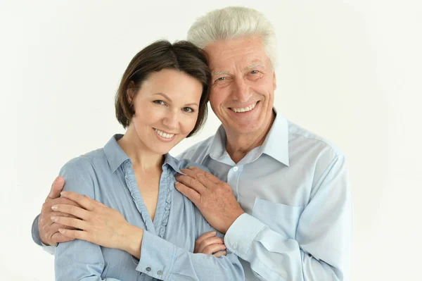 Senior man met volwassen dochter — Stockfoto