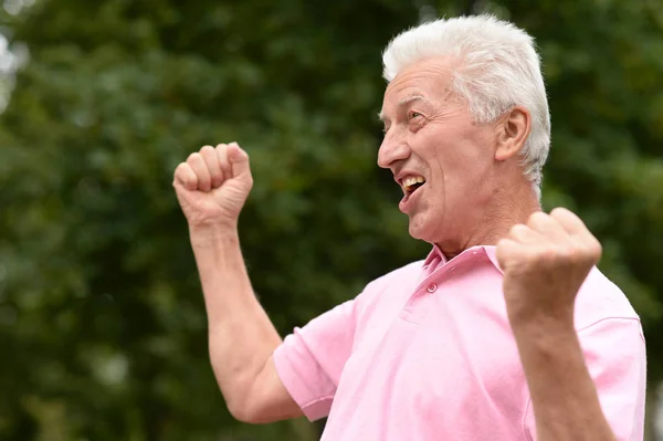 Outdoor Portrait Successful Senior Man — Stock Photo, Image