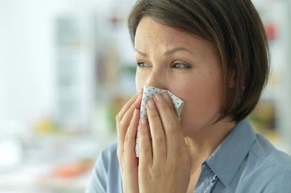 Beautiful Young Woman Headache — Stock Photo, Image