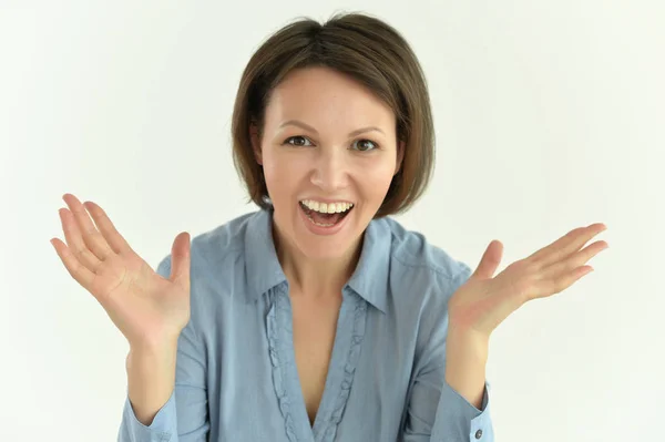 Portrait Beautiful Young Woman Posing — Stock Photo, Image