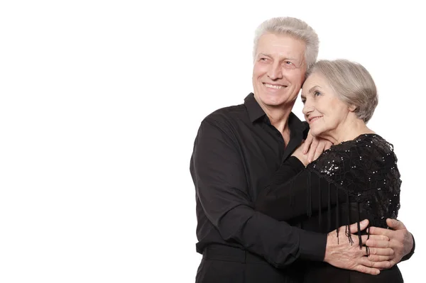 Happy Senior Couple White Background — Stock Photo, Image