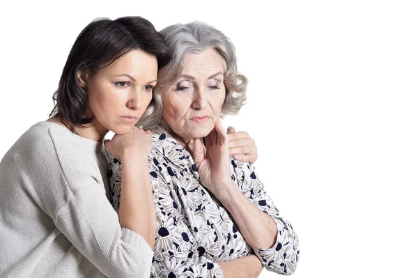 Mother Daughter Having Problem White — Stock Photo, Image