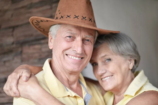 Cheerful Senior Couple Home — Stock Photo, Image