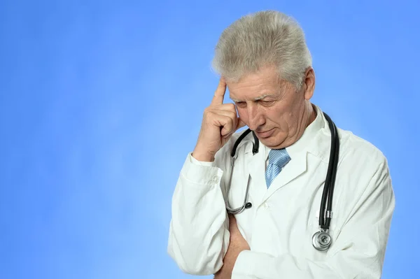 Sad Senior Male Doctor Posing — Stock Photo, Image