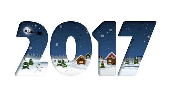 Kerstmis en Nieuwjaar cijfers 2017 — Stockfoto