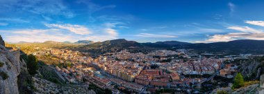 Alcoy panoramic view at winter afternoon clipart