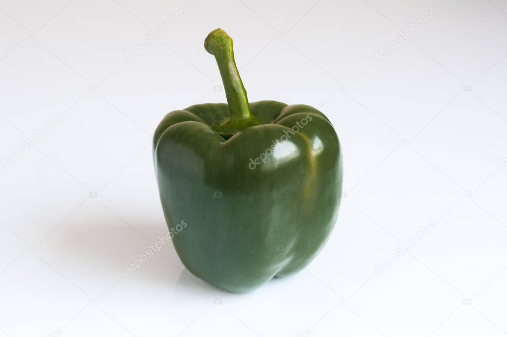 Green pepper  isolated on the white background