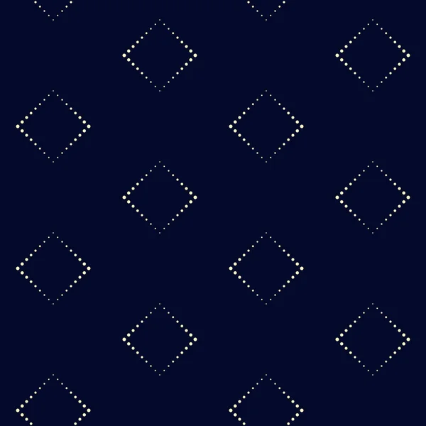 光沢のある効果を用いたハーフトーン スタイルの幾何学的ベクトル パターン。ドットの四角形からシームレスな背景 — ストックベクタ
