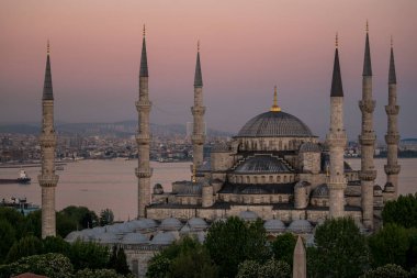 Sultanahmet Camii (Sultanahmet Camii) işareti ve Istanbul 'un sembolü olduğunu