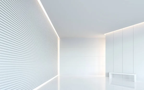 Quarto branco vazio espaço moderno interior 3d imagem de renderização — Fotografia de Stock