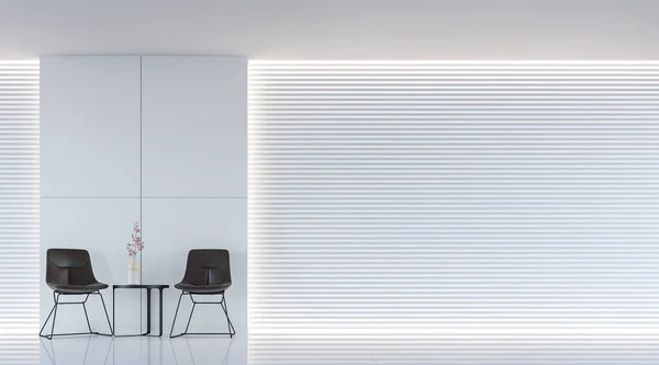 Moderne witte woonkamer interieur 3d rendering afbeelding — Stockfoto