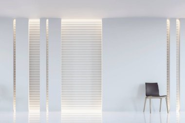 Modern beyaz oturma odası iç 3d render resim