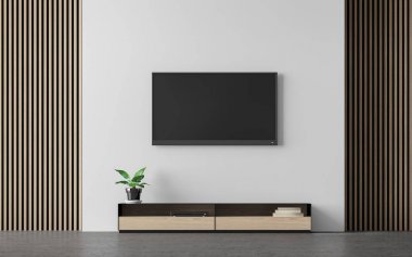 Modern oturma odası iç 3d render resim