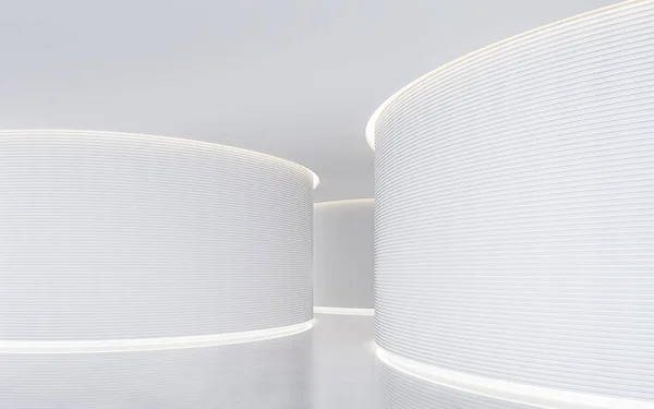 Chambre blanche vide espace moderne intérieur image de rendu 3d — Photo