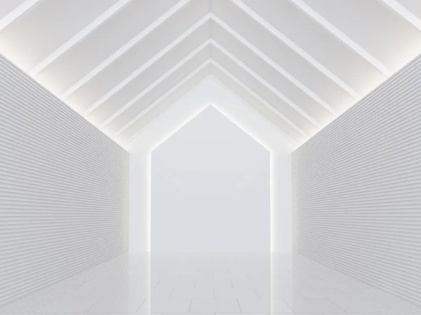 Habitación blanca vacía espacio moderno interior 3d representación de imagen — Foto de Stock