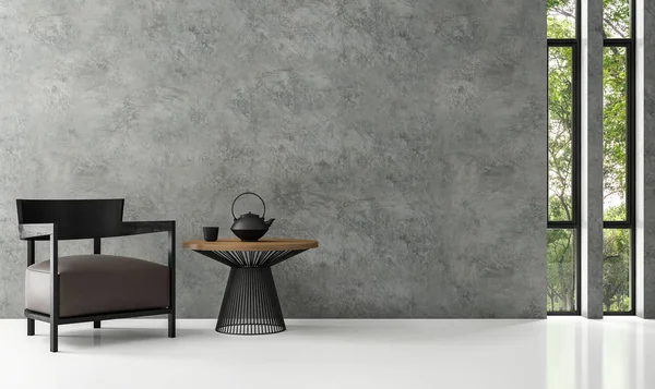 Modern çatı katında salon 3d işleme görüntü