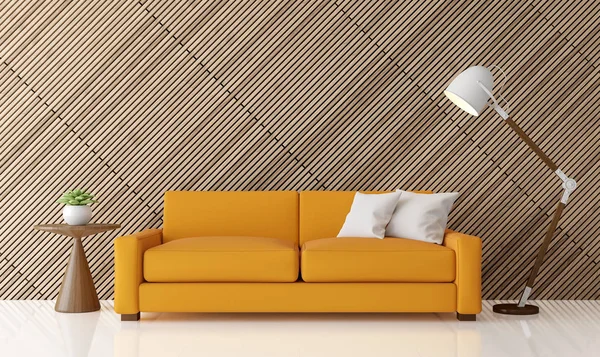 Moderna sala de estar contemporánea interior 3d imagen de renderizado —  Fotos de Stock