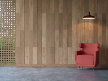 Modern çağdaş oturma odası iç 3d render resim