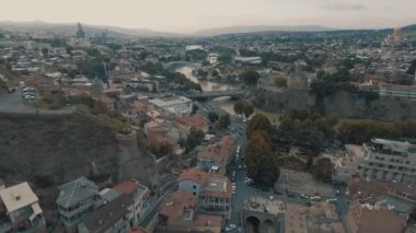 Drone ateş günbatımı tblisi, Gürcistan