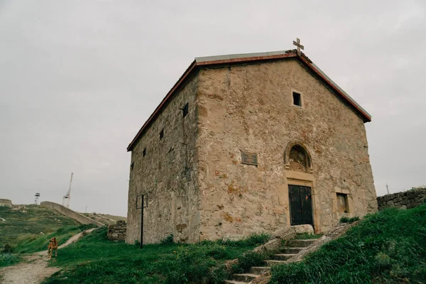 Θέα Στο Παλιό Μεσαιωνικό Φρούριο Στην Κριμαία — Φωτογραφία Αρχείου