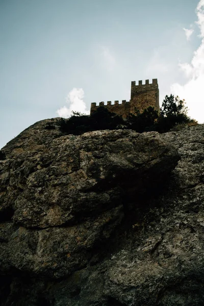 Vista Antiga Fortaleza Medieval Crimeia — Fotografia de Stock