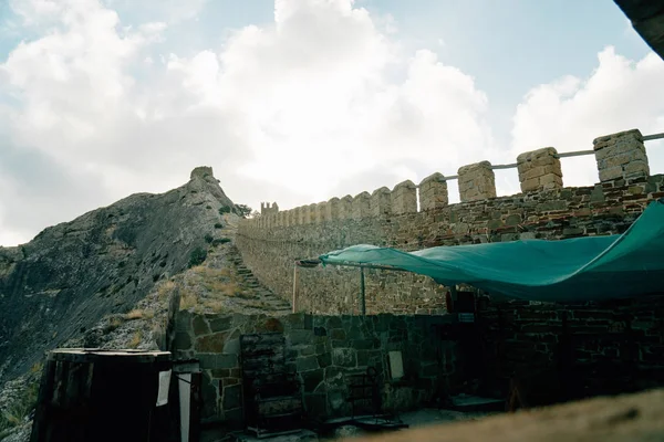 Вид Старую Средневековую Крепость Крыму — стоковое фото