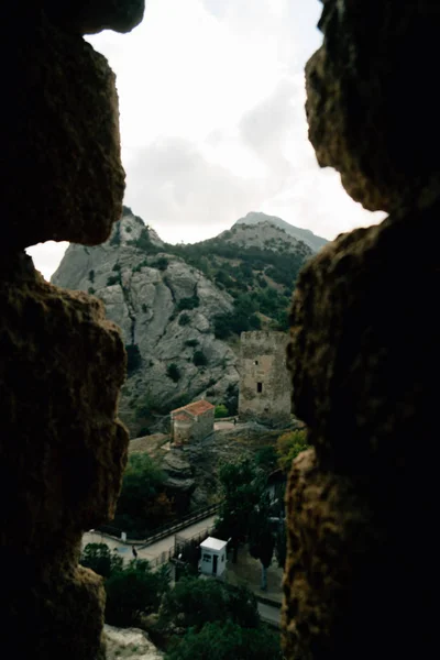 View Old Medieval Fortress Crimea — Stock Photo, Image
