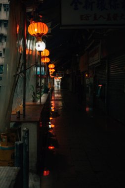 Hong Kong şehir manzarasının düşük açılı görüntüsü, Çin