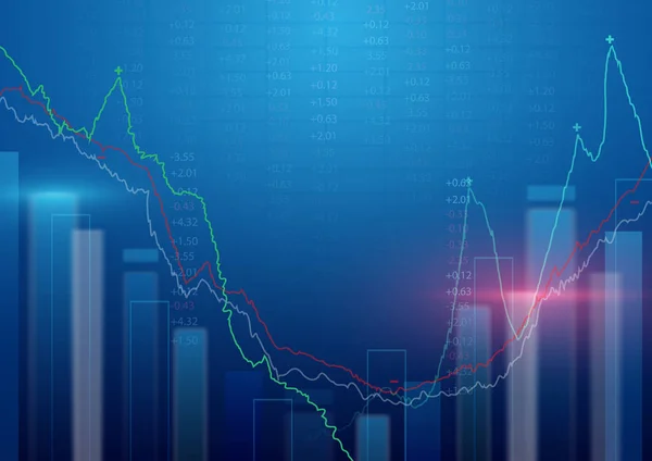 Fundo abstrato. Fundo do mercado de ações. Conceito de negócio d —  Vetores de Stock