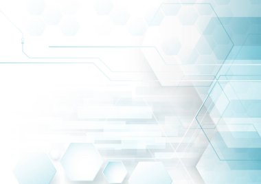 Soyut teknoloji dijital Merhaba tech altıgenler kavramı arka plan.