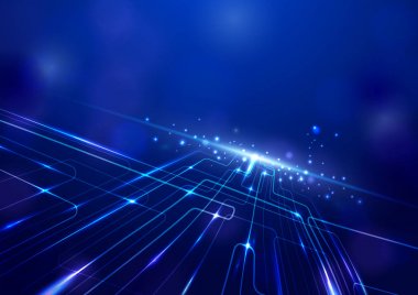 Satırları devre ışıklar teknoloji dijital Merhaba teknoloji kavramı