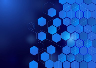 Soyut altıgen teknoloji kavramı arka plan