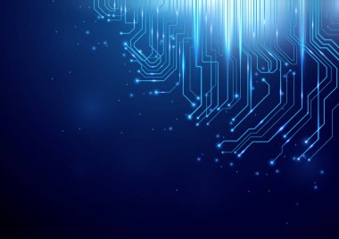 Satırları devre ışıklar teknoloji dijital Merhaba teknoloji kavramı