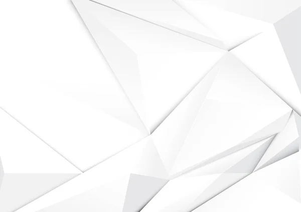 Abstracte geometrische witte Toon veelhoek en achtergrond. 3D triangl — Stockvector