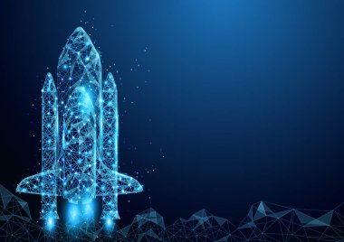 Tel kafes uzay roketi işareti kafes bir yıldızlı denize indirmek ve başlamak 