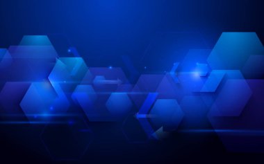 Mavi soyut teknoloji dijital Merhaba teknoloji kavramı arka plan